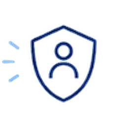 Shield with person