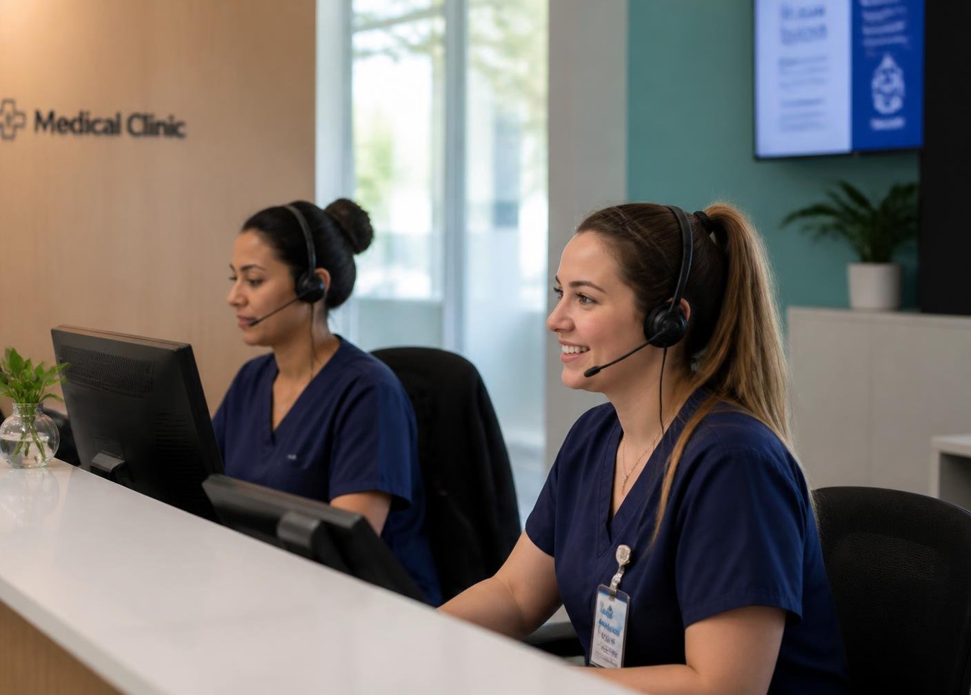 Front desk staff taking patient calls